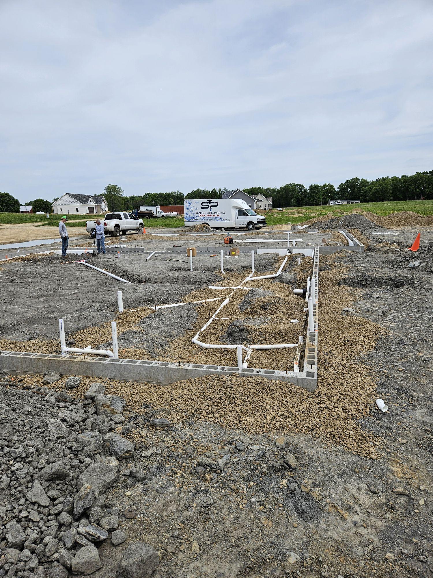 Precise trenching for main sewer line